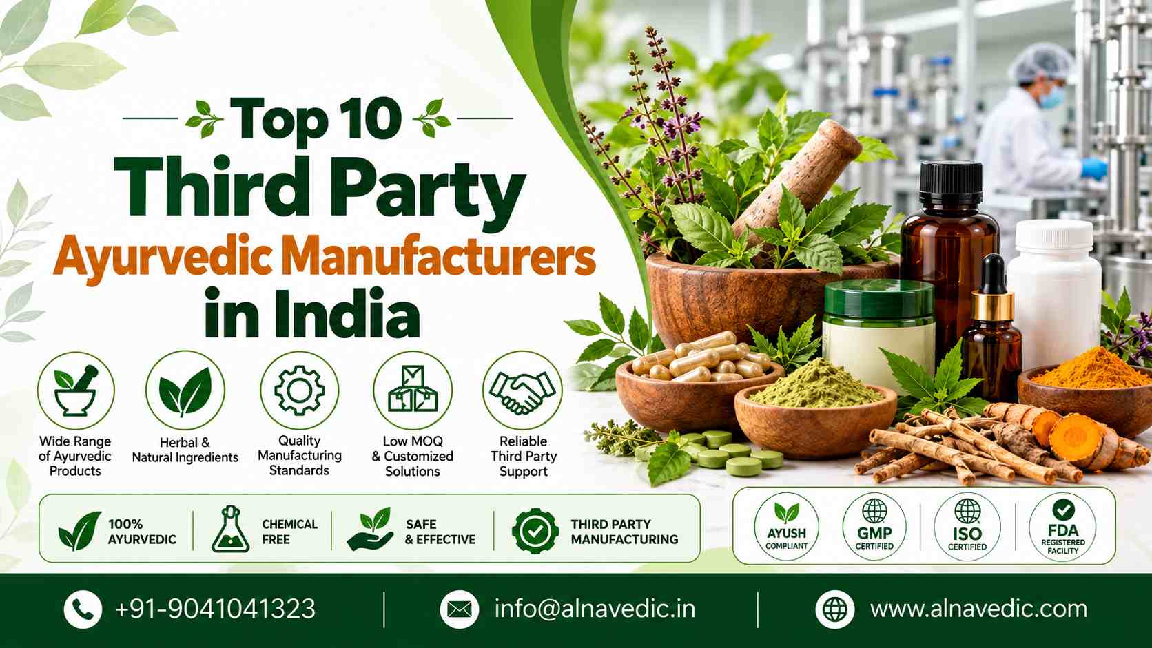 top 10 third party ayurvedic manufacturers in india